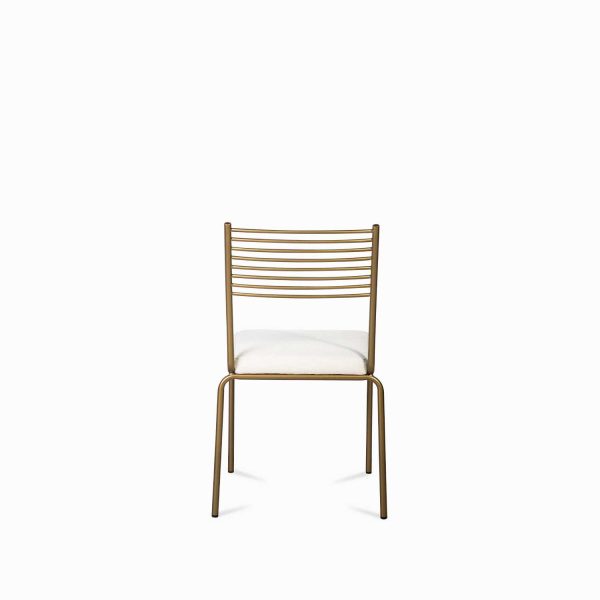 Silla Líneas Doradas en lino beige - Imagen 6