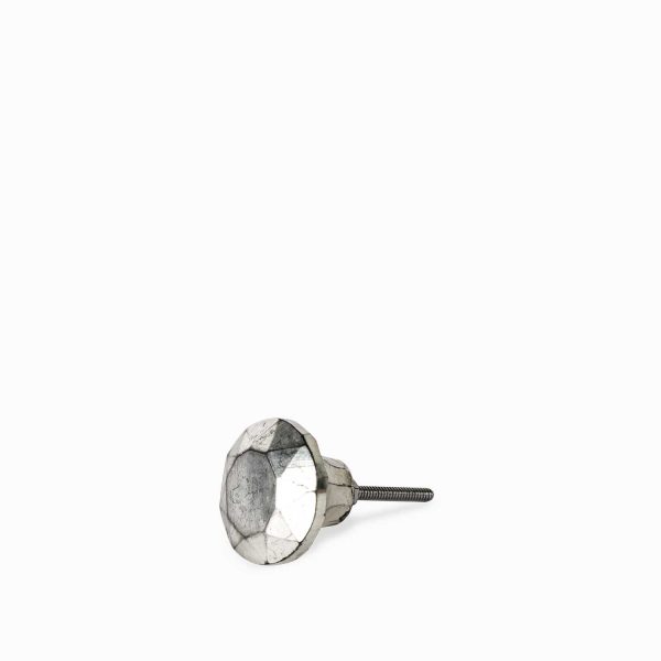 Pomo vidrio diamante plata - Imagen 2
