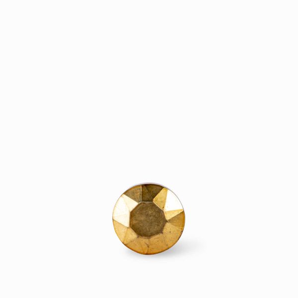 Pomo vidrio diamante dorado