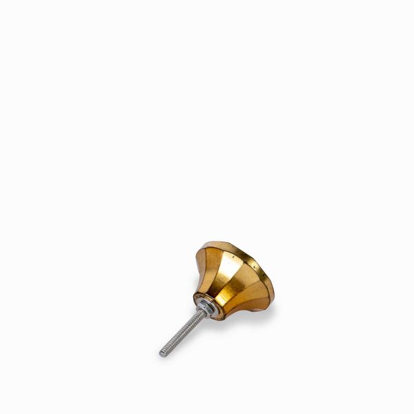 Pomo vidrio diamante dorado - Imagen 3