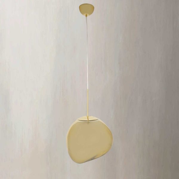 Lámpara Techo Grande Acrílico Dorado - Imagen 2