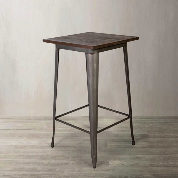 Mesa bar industrial madera gun - Imagen 2