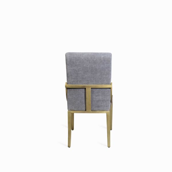 Silla comedor silver terciopelo gris - Imagen 3