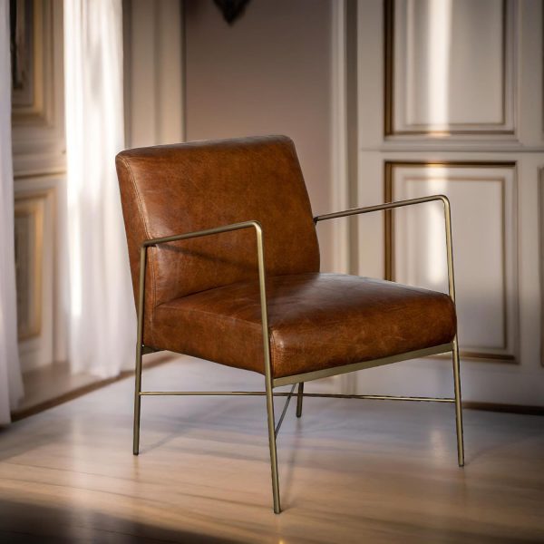 Silla Iron Cuero Miel - Imagen 4