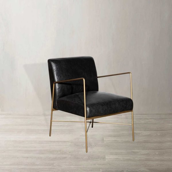 Silla Iron cuero negra - Imagen 2