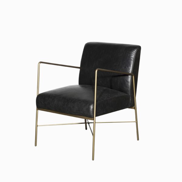 Silla Iron cuero negra - Imagen 3