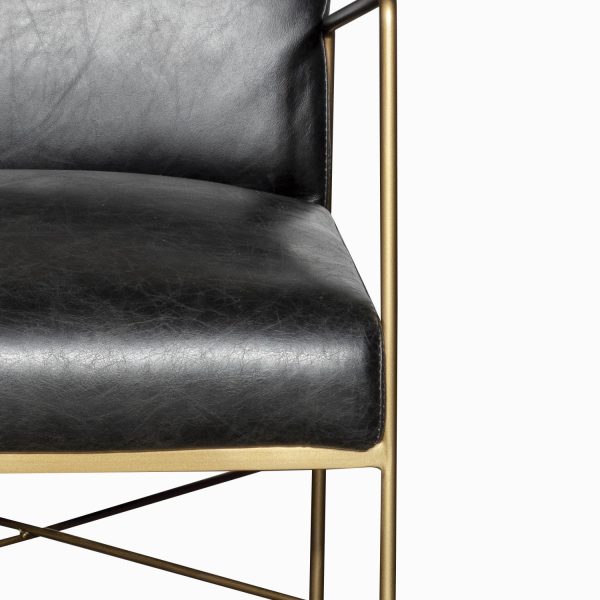 Silla Iron cuero negra - Imagen 5
