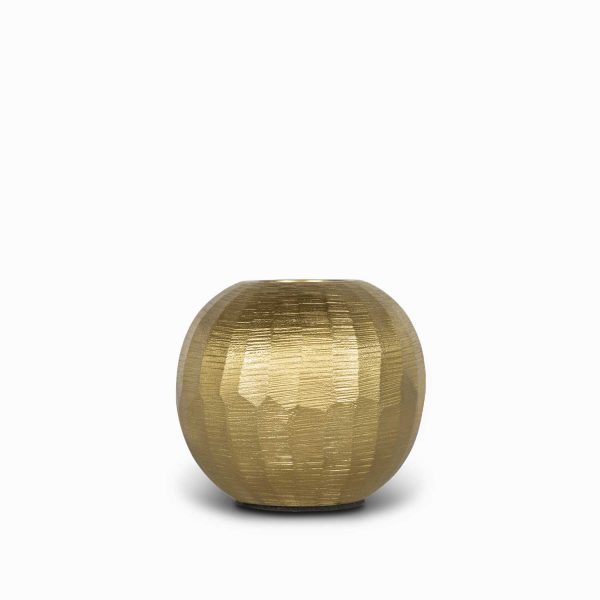 Candelabro dorado redondo 18.5x11cm