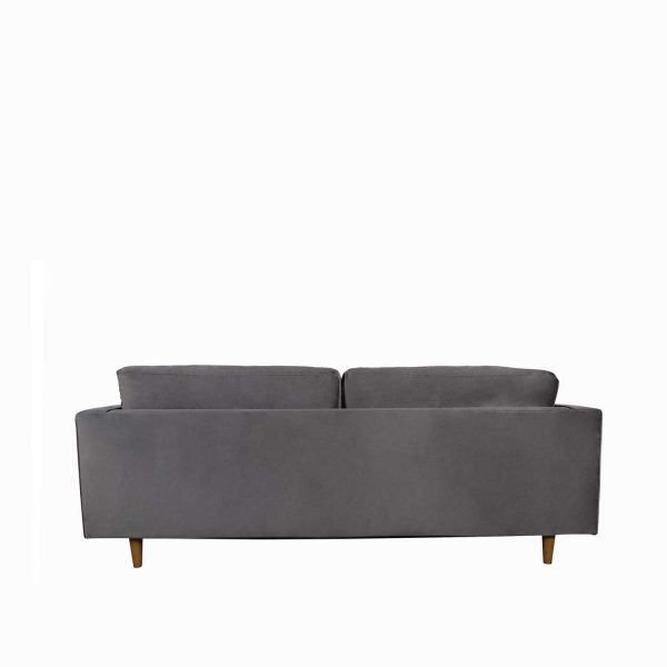 Sofá 3 puestos Arlo velvet gris - Imagen 5