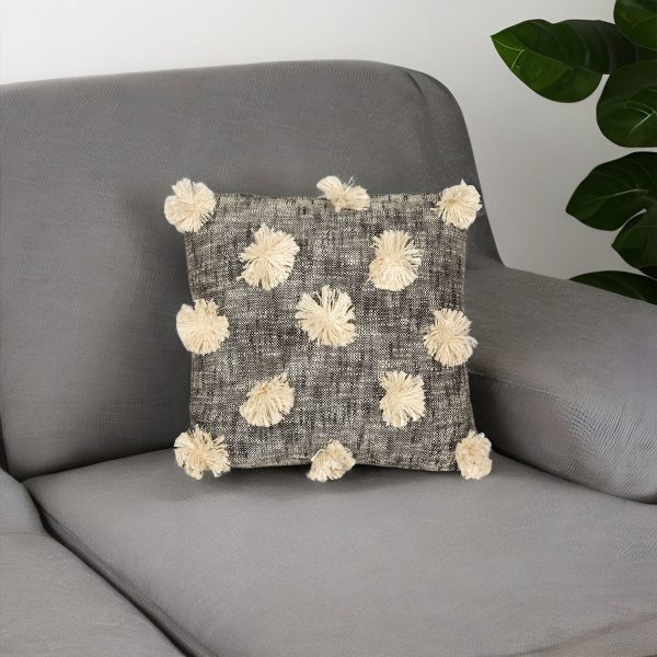 Cojin Pompones Beige - Imagen 4