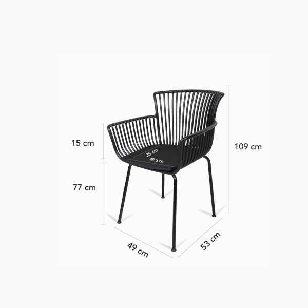 Silla comedor Lodi negra - Imagen 3