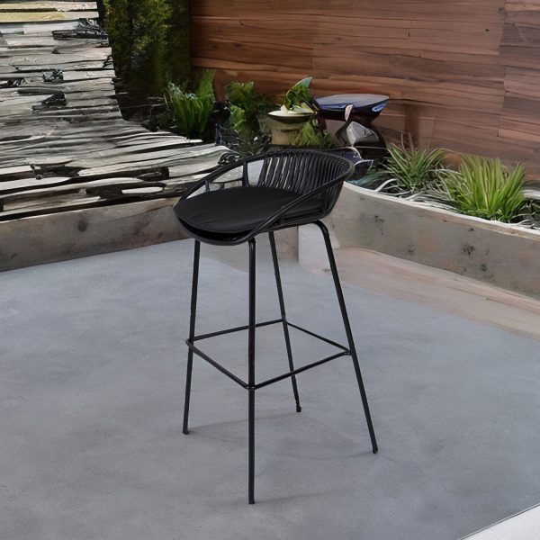Silla Bar Lodi negra - Imagen 4