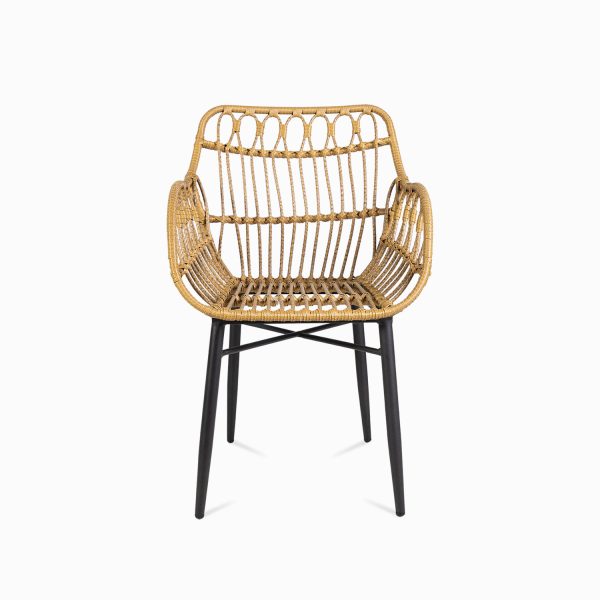 Silla de comedor en rattan ovalada