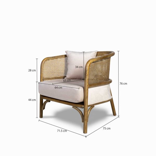 Poltrona Aghata Beige - Imagen 3