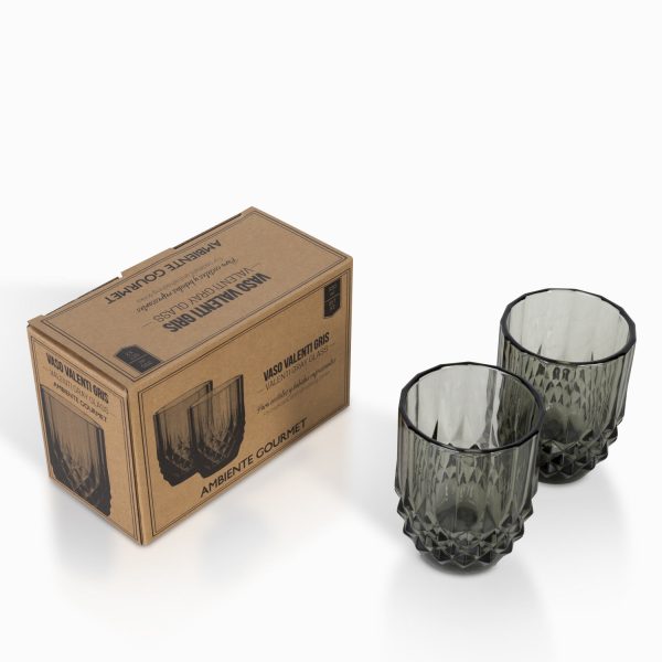 Vaso valenti gris 330ml setx2