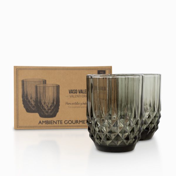 Vaso valenti gris 330ml setx2 - Imagen 2