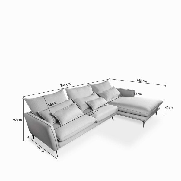 Seccional alina derecho beige - Imagen 3