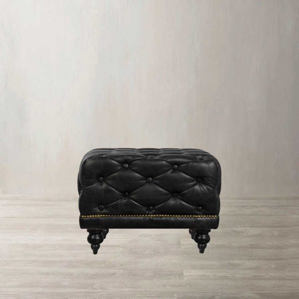 Puff cuadrado negro - Imagen 2