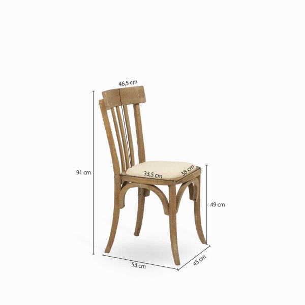 Silla de comedor Rayas tapizada - Imagen 4
