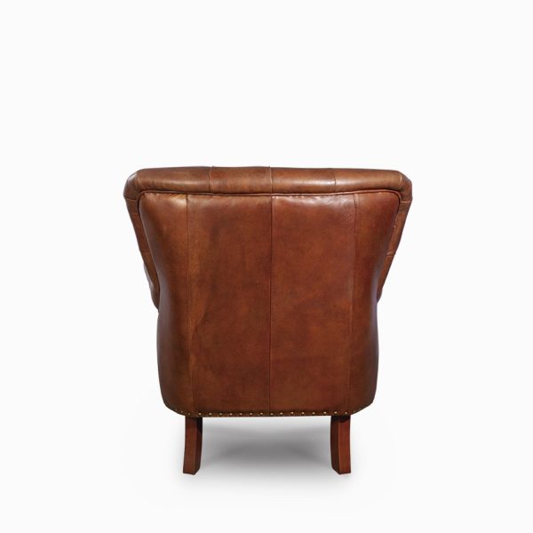 Silla Cuero Capitoneada Miel - Imagen 6