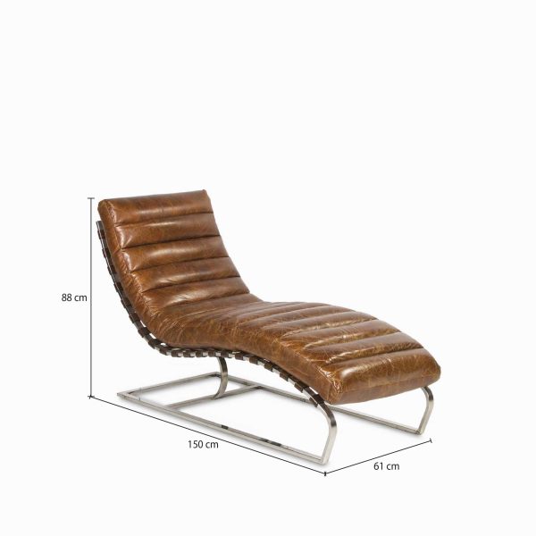 Silla cuero relax miel - Imagen 3