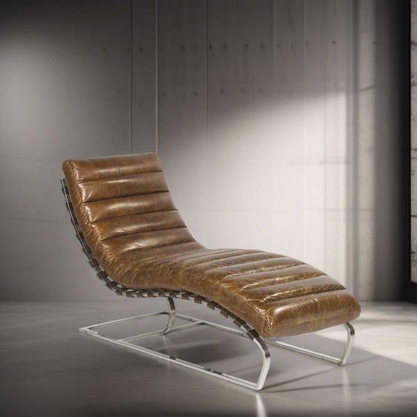 Silla cuero relax miel - Imagen 4