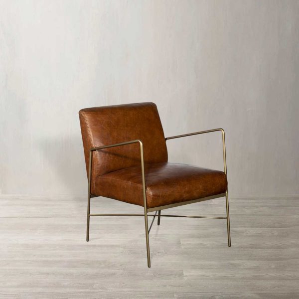 Silla Iron Cuero Miel - Imagen 2