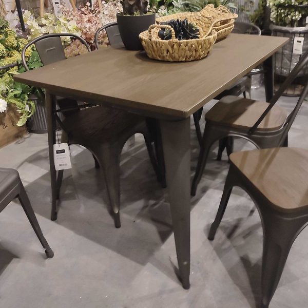Mesa Industrial con madera gun - Imagen 4