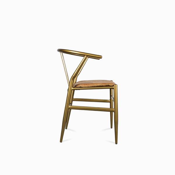 Silla luna cuero cognac - Imagen 4