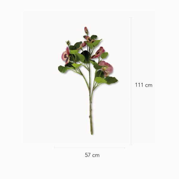 Flor Viola morada 46cm - Imagen 3