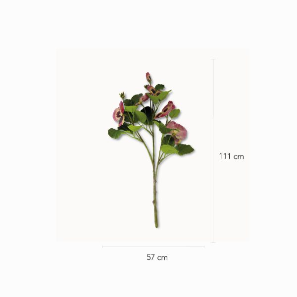 Flor Viola rosada 46cm - Imagen 3
