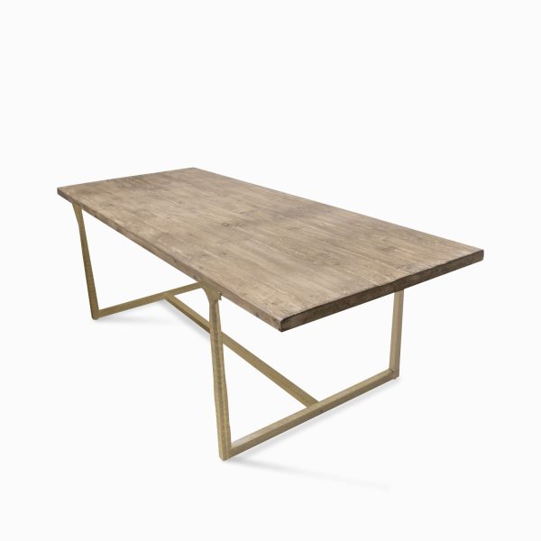 Mesa de comedor T Brace dorada