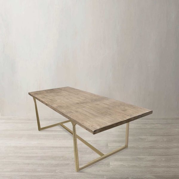 Mesa de comedor T Brace dorada - Imagen 2
