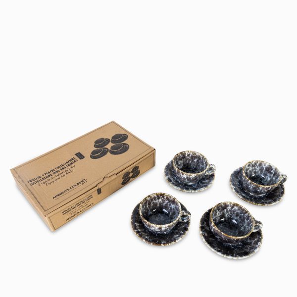 Pocillo y plato costellazione 260mlsetx4