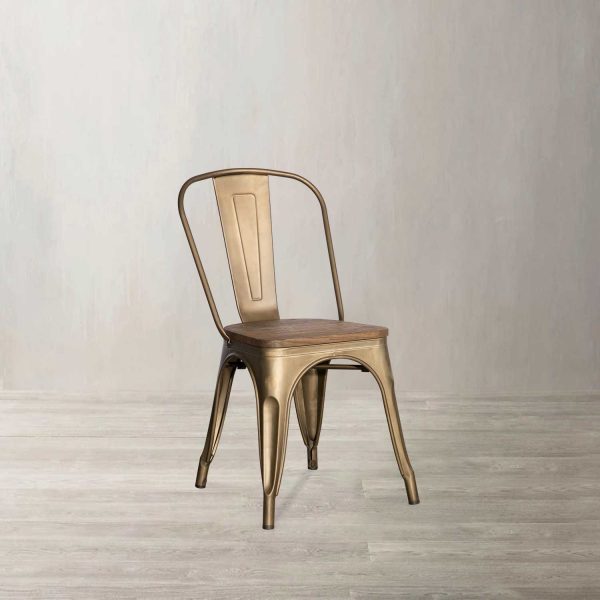 Silla de comedor Industrial en madera Gun