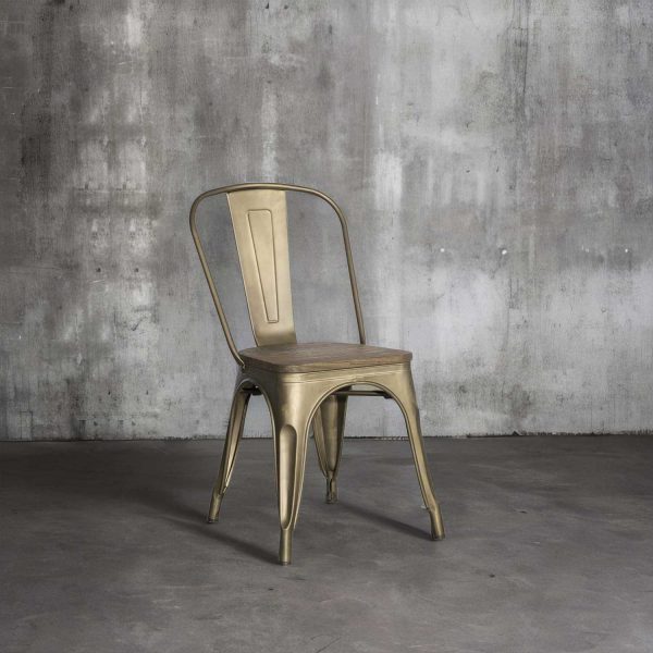 Silla de comedor Industrial en madera Gun - Imagen 3