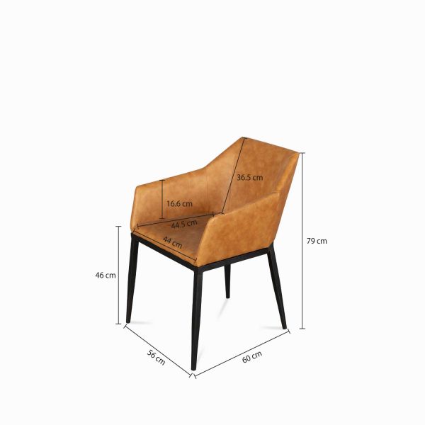 Silla de comedor Ellis miel - Imagen 3