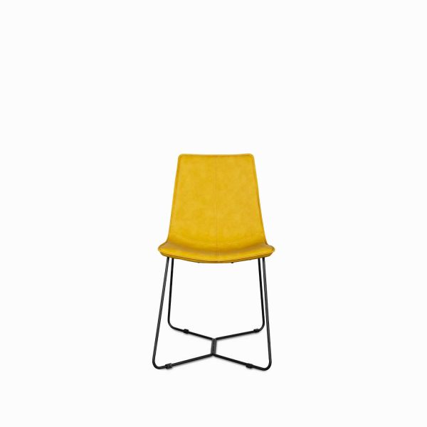 Silla de comedor Slope mostaza