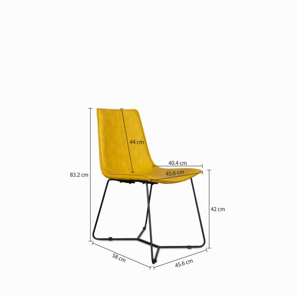 Silla de comedor Slope mostaza - Imagen 3