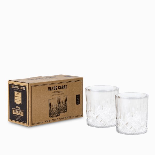 Vaso corto carat en vidrio 280ml setx2 - Imagen 2