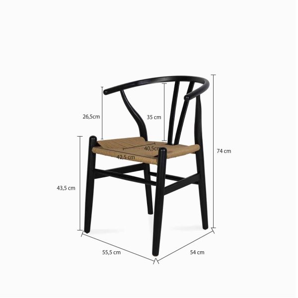 Silla negra en v - Imagen 3