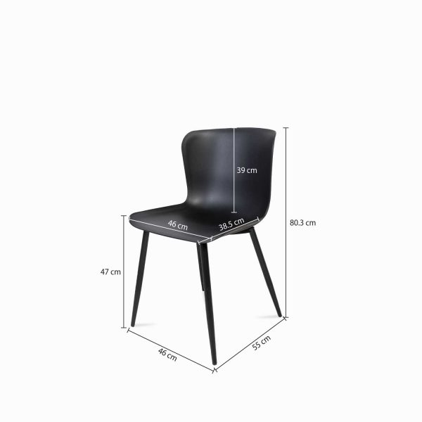 Silla de comedor Negra - Imagen 2
