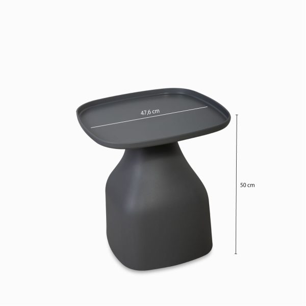 Mesa auxiliar breton gris 50x48x48 - Imagen 2