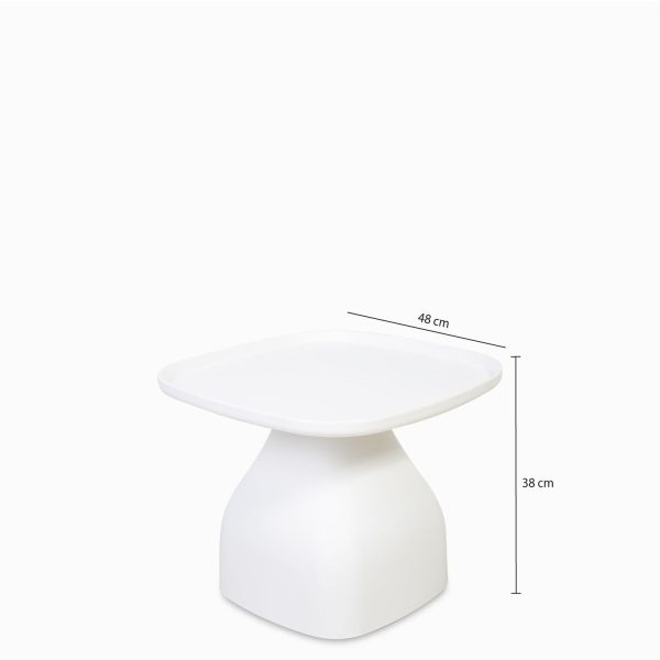 Mesa auxiliar breton blanca 38x48x48 - Imagen 2