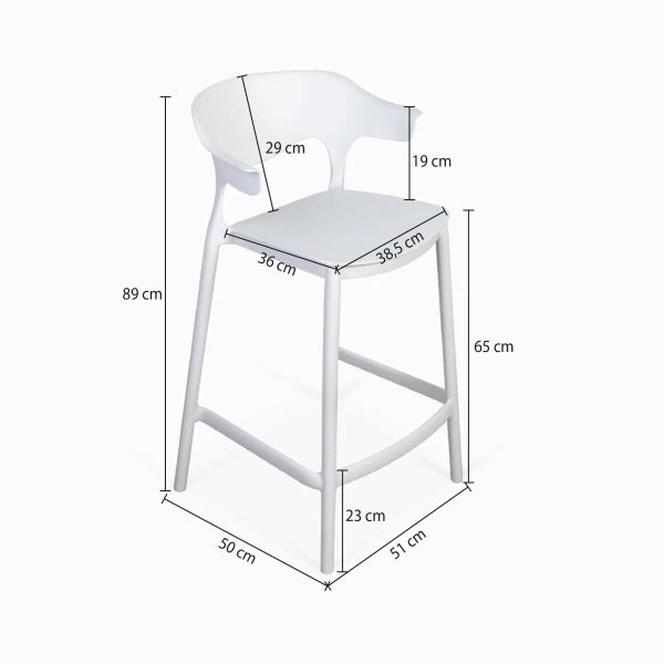 Silla Bull counter blanca - Imagen 3