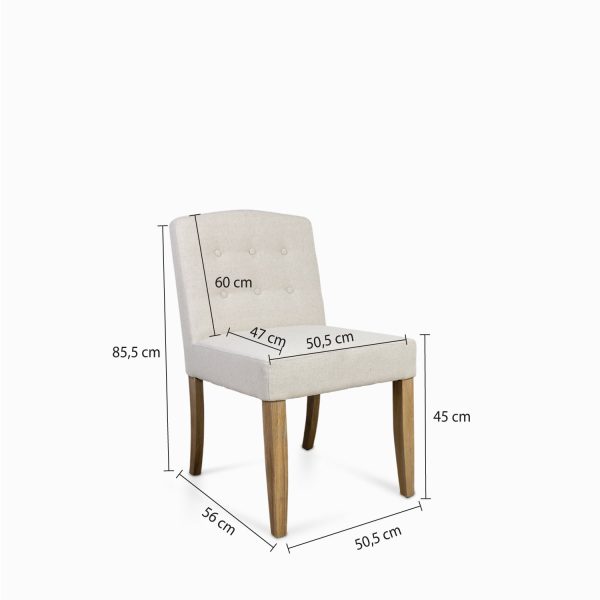 Silla comedor espaldar bajo capitoneado - Imagen 3