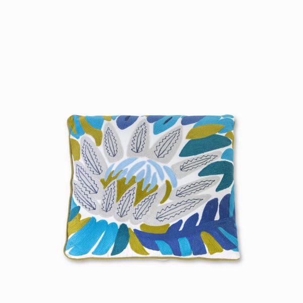 Cojin Flor Loto Azul 45X45cm
