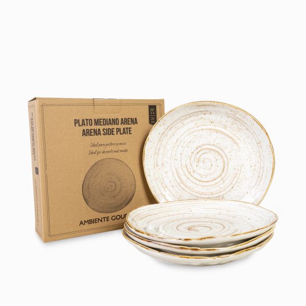 Plato mediano arena 20cm setx4 - Imagen 2