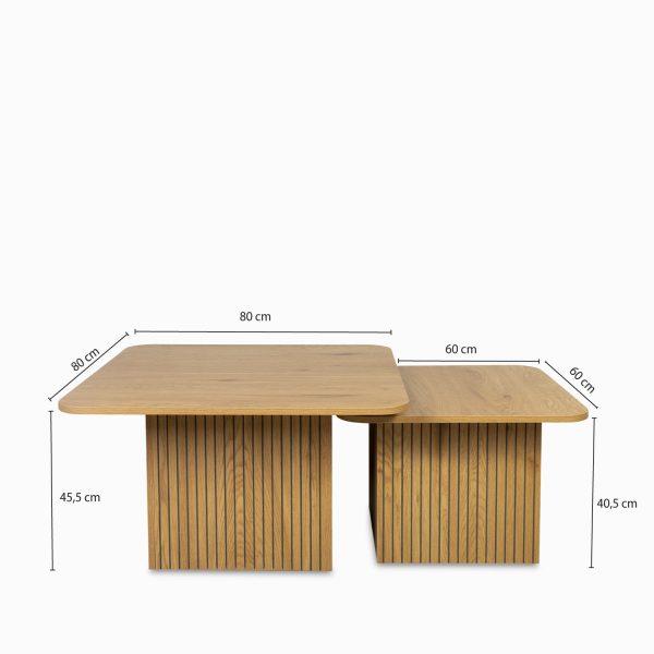 Set de mesas Cubo madera - Imagen 3
