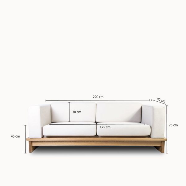 Sofá Base Madera Beige - Imagen 3
